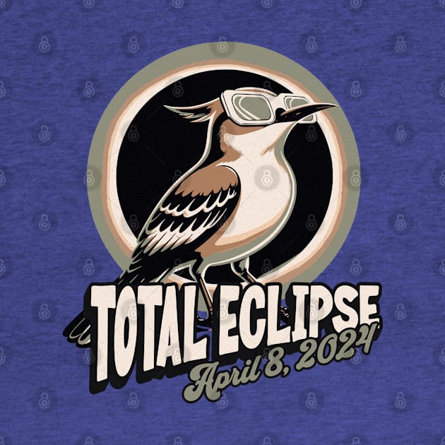 Northern Mockingbird Total Eclipse 2024 by daisyblue